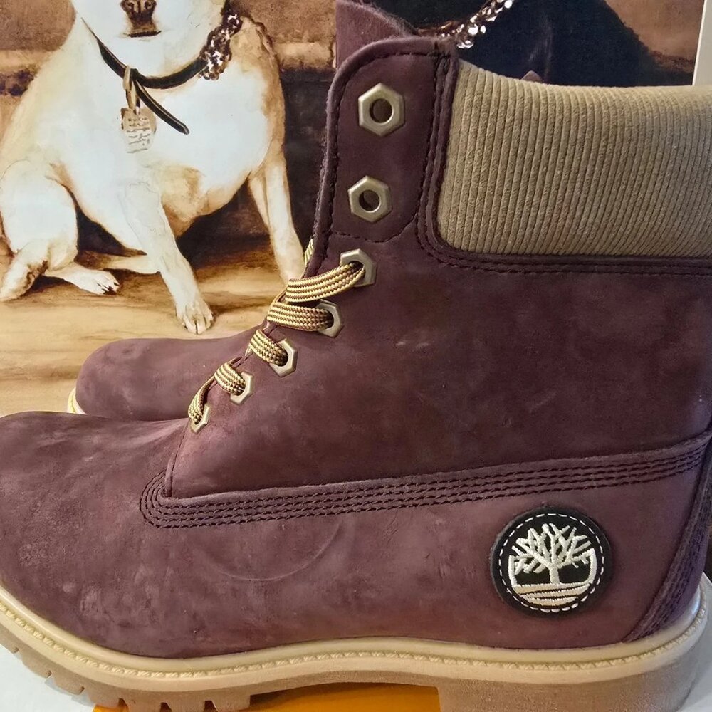 Timberland Premium 6 Inch Boot TB0A2P6WEQ31 Burgundy Men’s US Size 9 NEW
